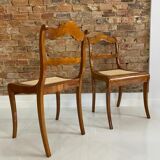 Ensemble de 2 chaises Biedermeier, Autriche, début du 19ème siècle