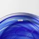 Large Blue Glass Bowl Atoll by Anna Ehrner for Kosta Boda / Sweden / 1990