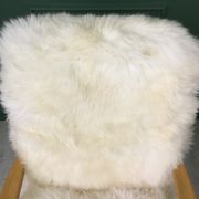 Vintage Design Art Deco White Sheepskin Fluffy Fury Chair Armchair