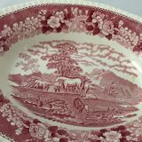 Ancient oval plate - staffordshire English earthenware