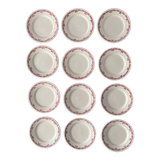 Set of 12 dessert plates Saint Amand 1930