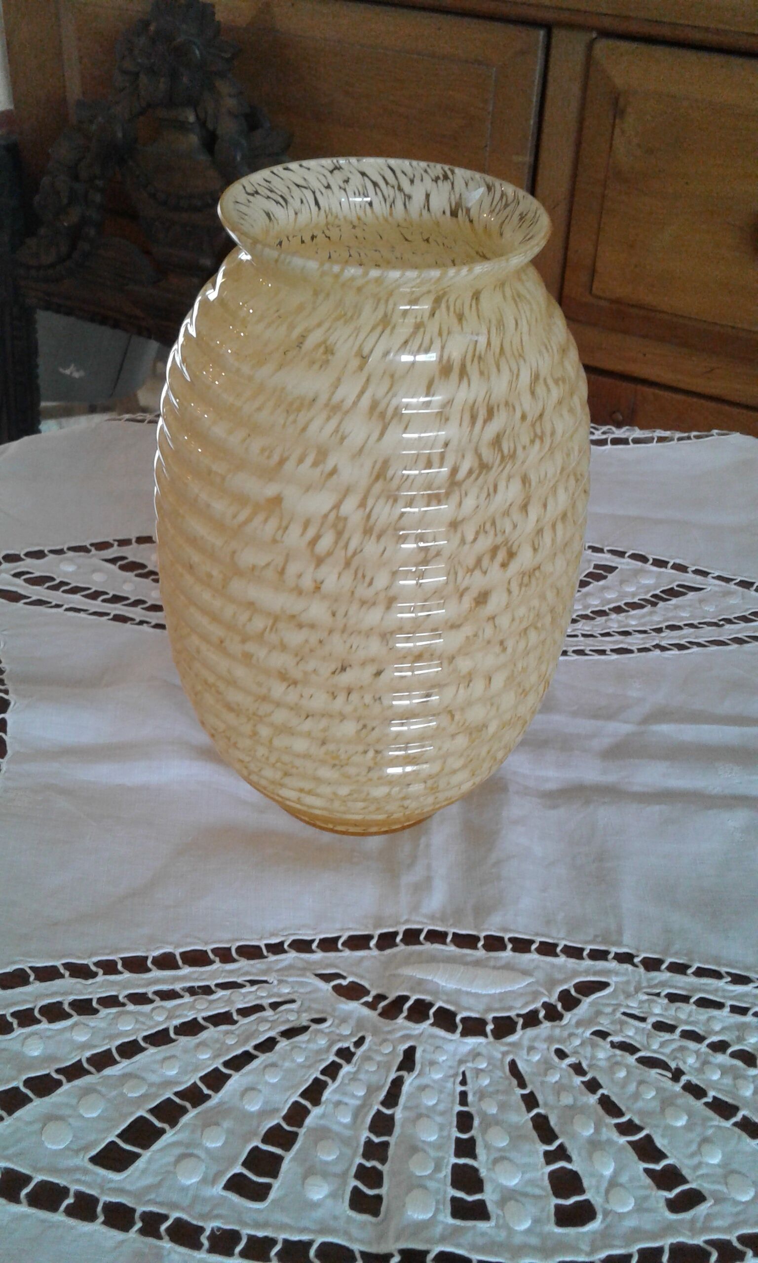 Speckled glass vase, years 50