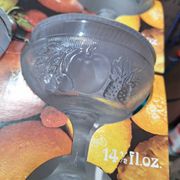 Set of 8 glass fruit salad bowls, ice cream cups, mousse.