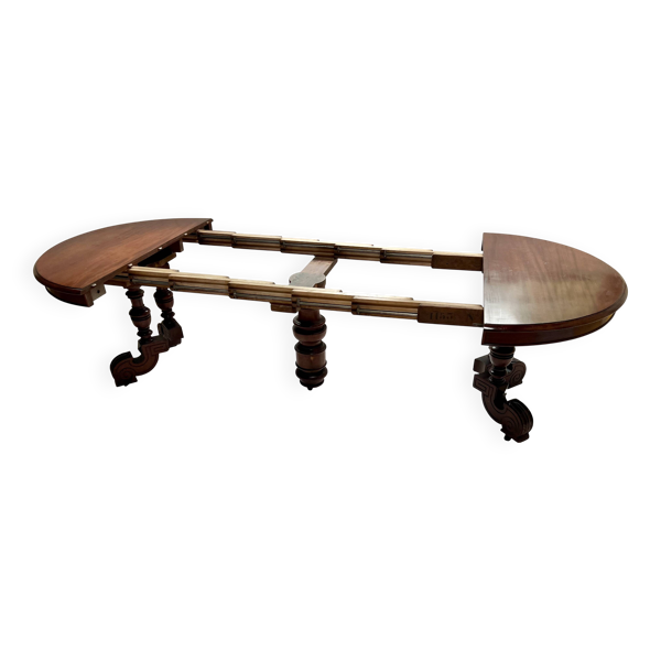 Table a pied central Napoléon III Acajou massif XIX siècle