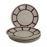 5 saucers Digoin, Basque