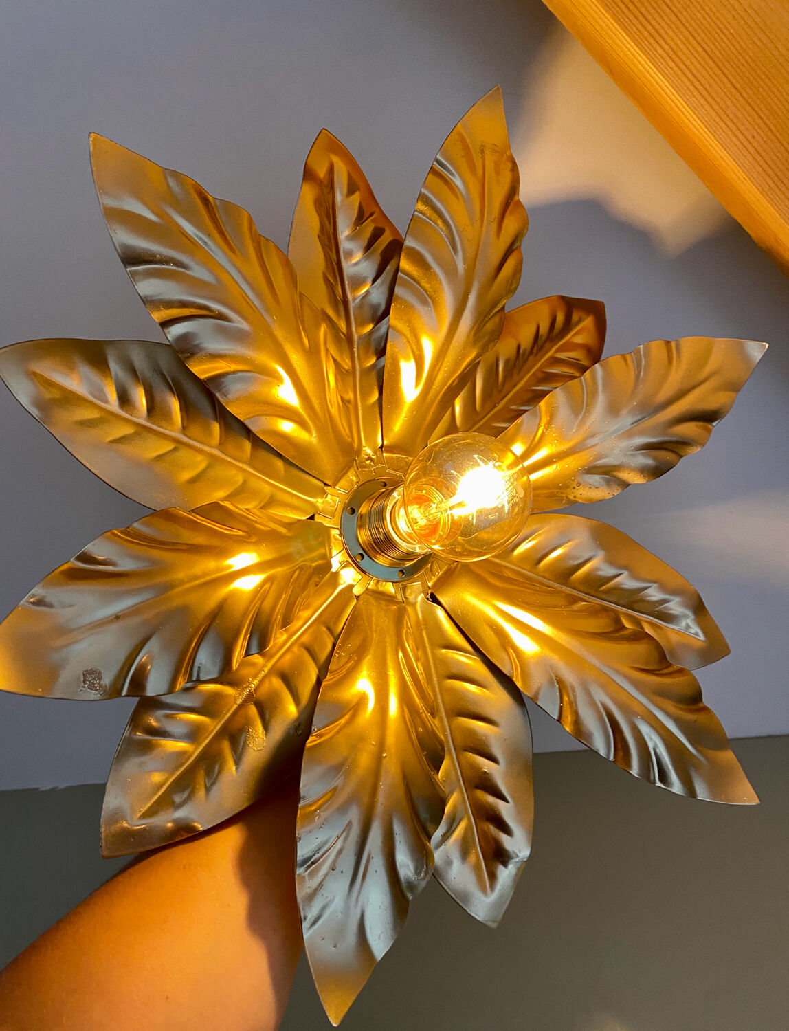 Vintage golden wall light