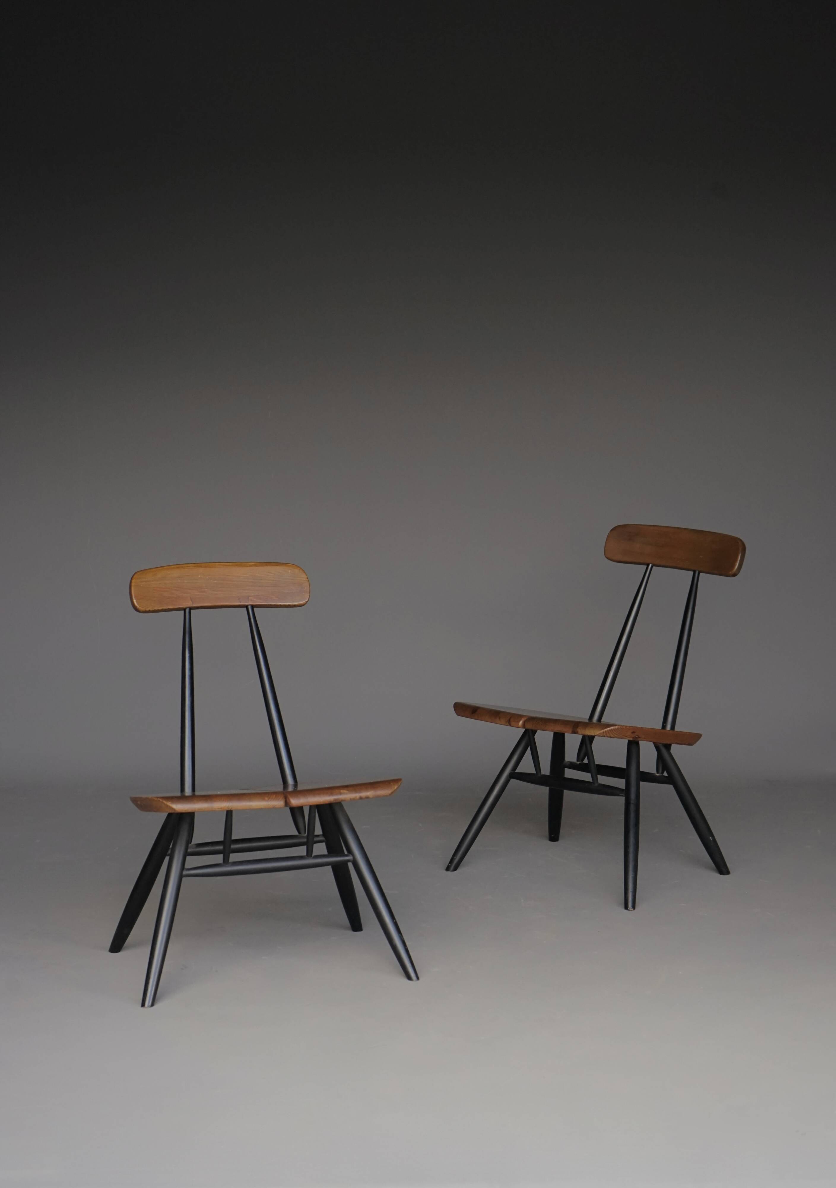 Chaises longues Pirkka par Ilmari Tapiovaara pour Laukaan Puu. Lot de 2