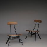 Chaises longues Pirkka par Ilmari Tapiovaara pour Laukaan Puu. Lot de 2