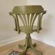 Vintage Thonet Style Bentwood Swivel Chair - Olive Green Retro Armchair