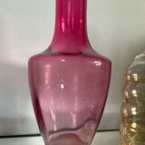 Série de 4 vases vintage en verre coloré