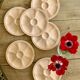 Set of 6 vintage pink oyster plates Digoin Sarreguemines
