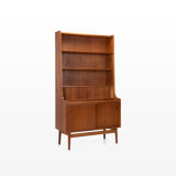 Bookcase secretary by Johannes Sorth for Nexø Møbelfabrik Bornholm, Denmark 1960s