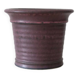Vintage 1970s purple ceramic planter / flower pot