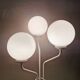 Vintage table lamp in white metal with 3 balls, 80s