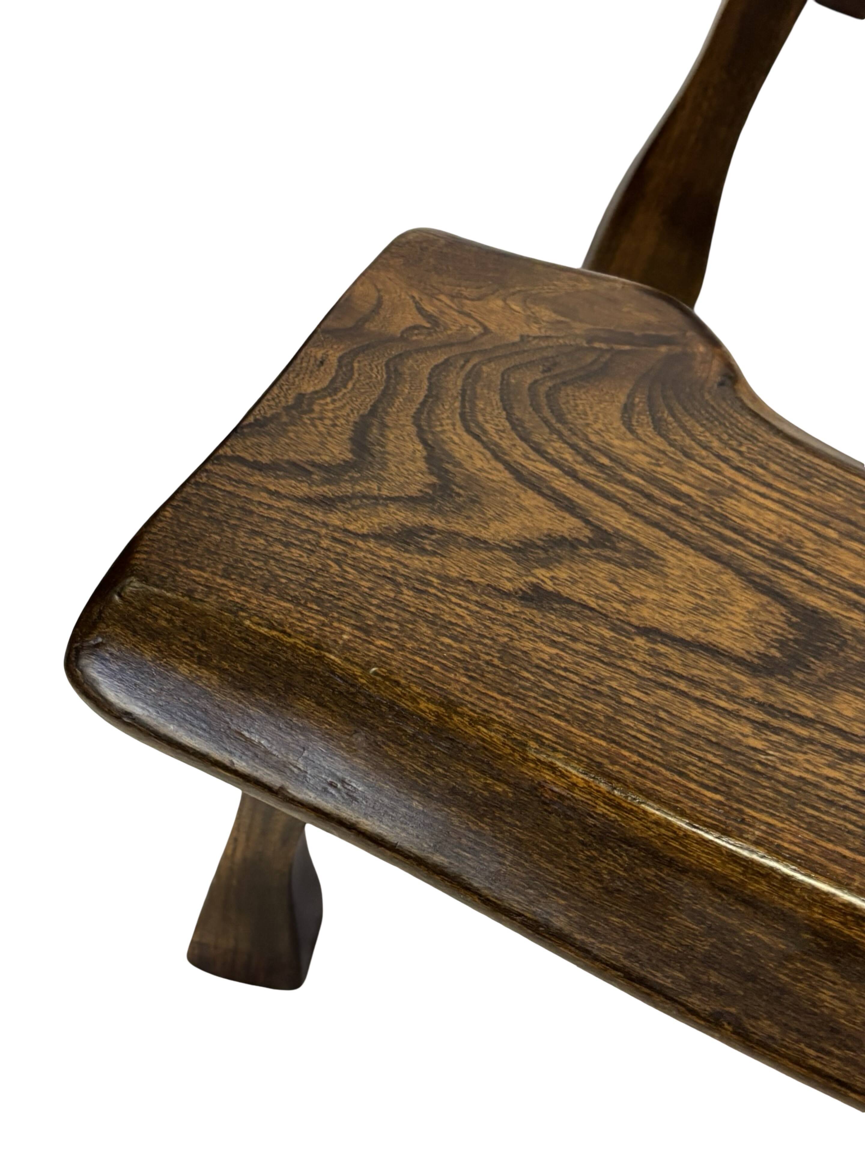 Mid-Century Organic Wooden Side Tables, circa 1960's wabi sabi brutalist