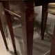 3 nesting tables in green marble and mahogany