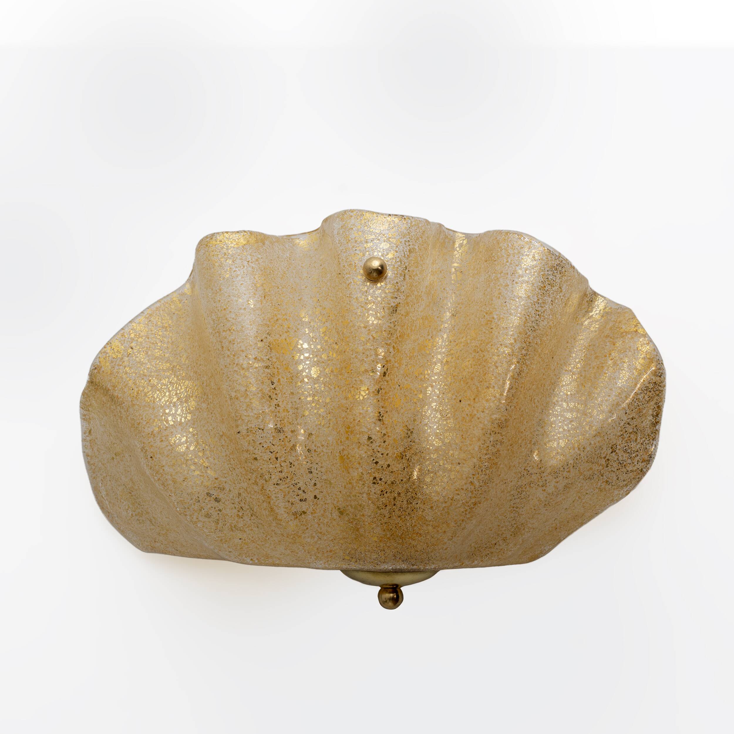 Pair of Mid-Century Modern Style Murano Glass Shell Sconces