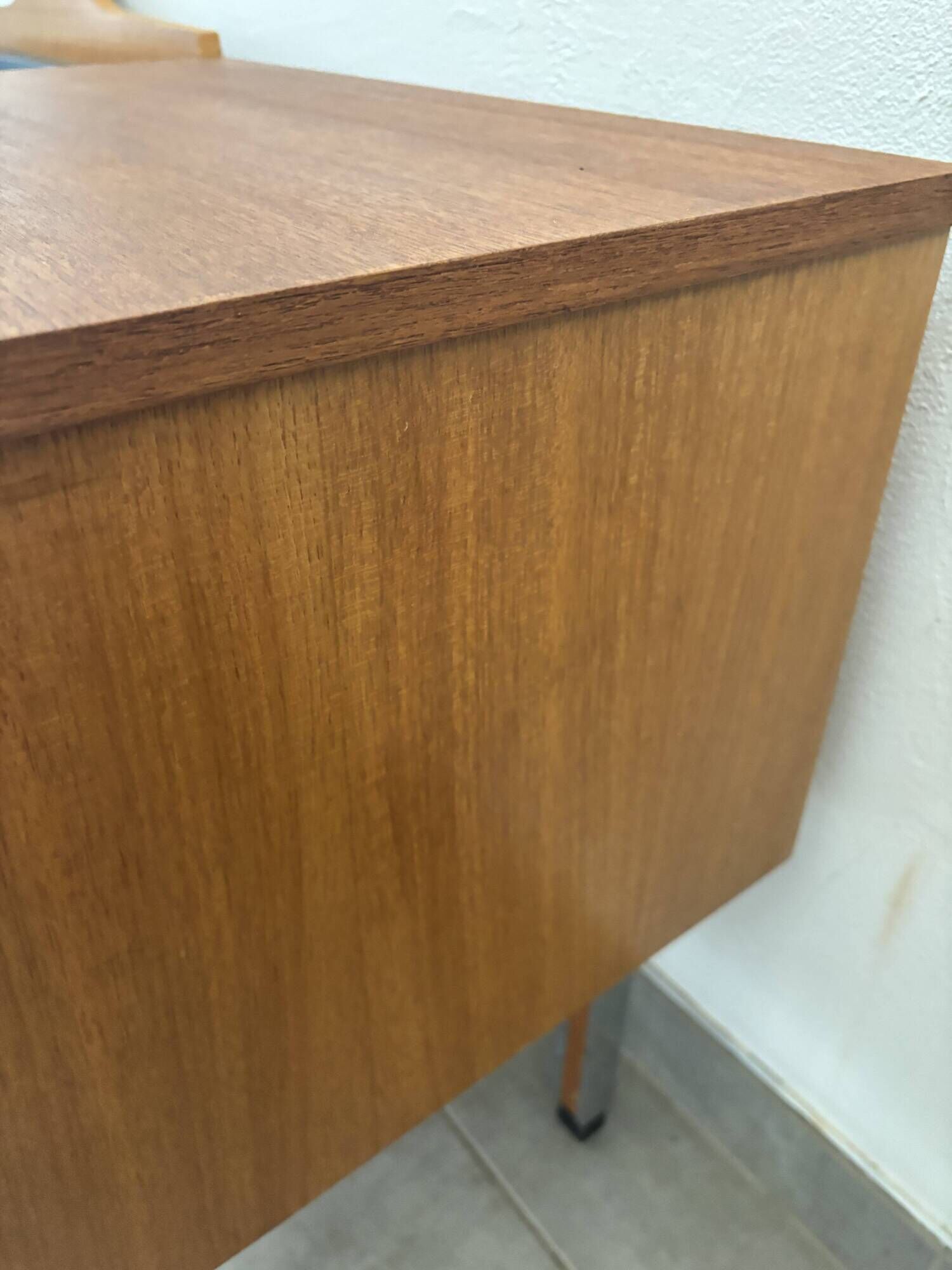 Coiffeuse scandinave vintage en teck, années 60