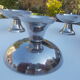 Set of 4 stainless steel ice cream bowls
