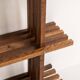 Sculptural wengé slat bookcase (Europe, 1960s).