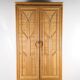 Wardrobe in rattan and raffia