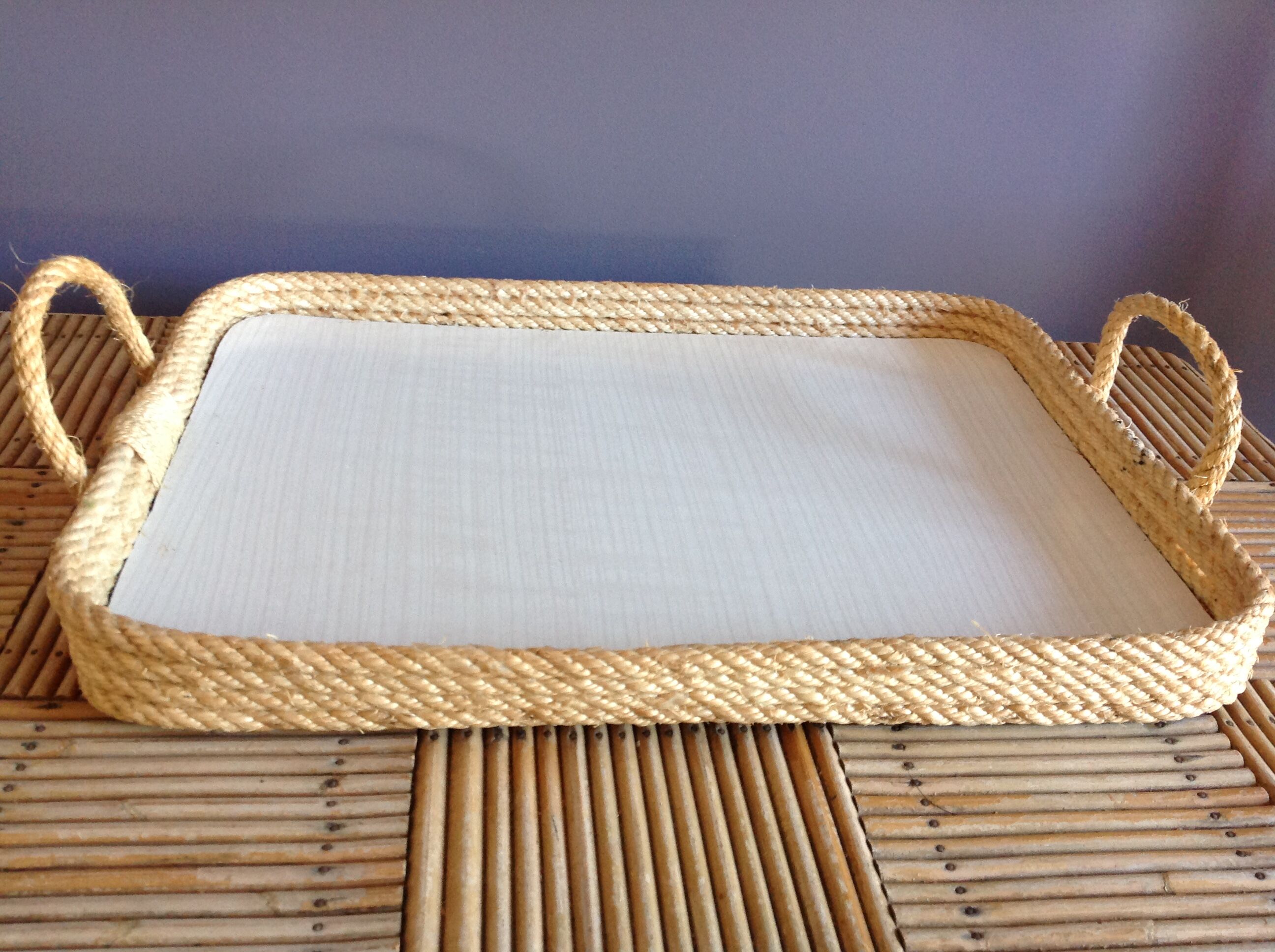 String and formica tray