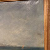 Peter baumgartner (1834-1911), seaside landscape, oil on canvas