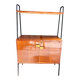 Modernist high buffet in mahogany and metal