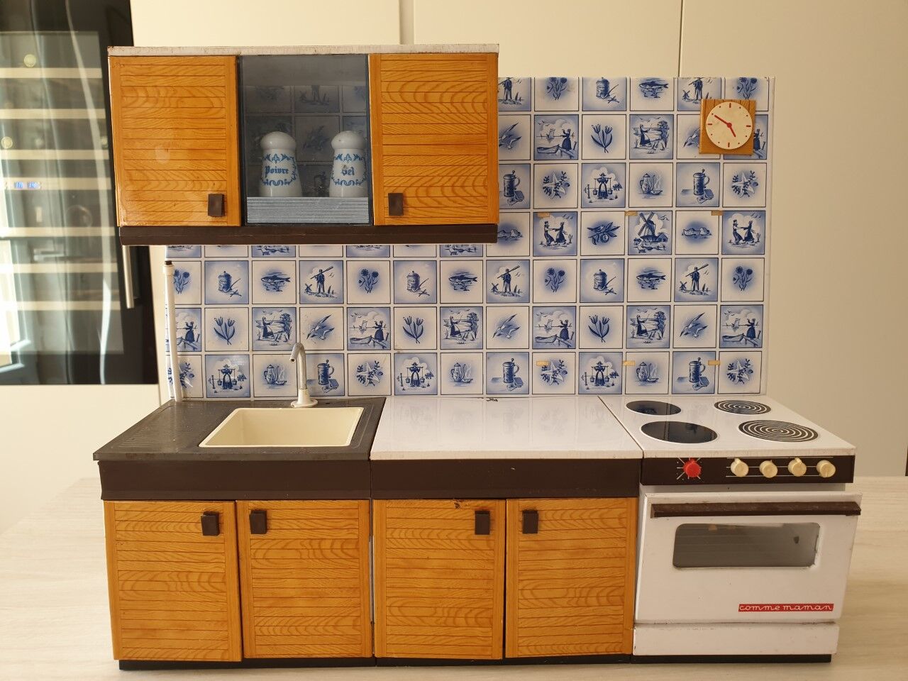 70s sheet metal doll kitchen