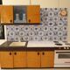 70s sheet metal doll kitchen