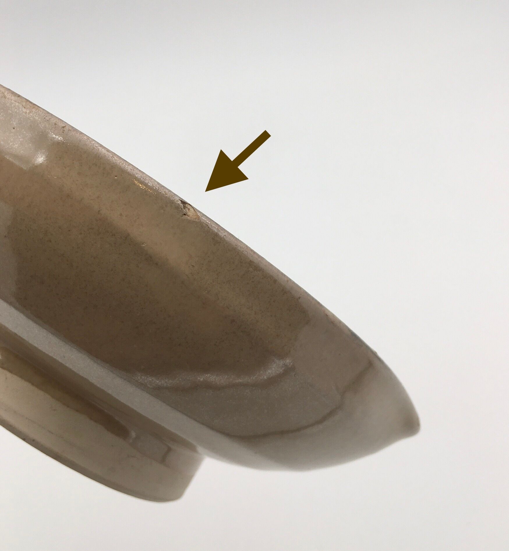 Vintage beige ceramic bowl, signed Atelier La Roue, Vallauris - 1960s