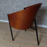 Coste mahogany and black armchair