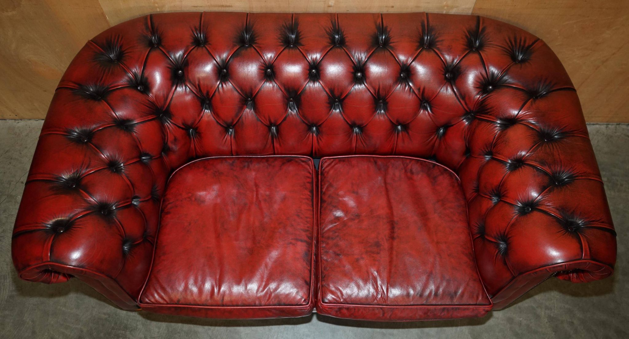 Vintage leather Chesterfield sofa