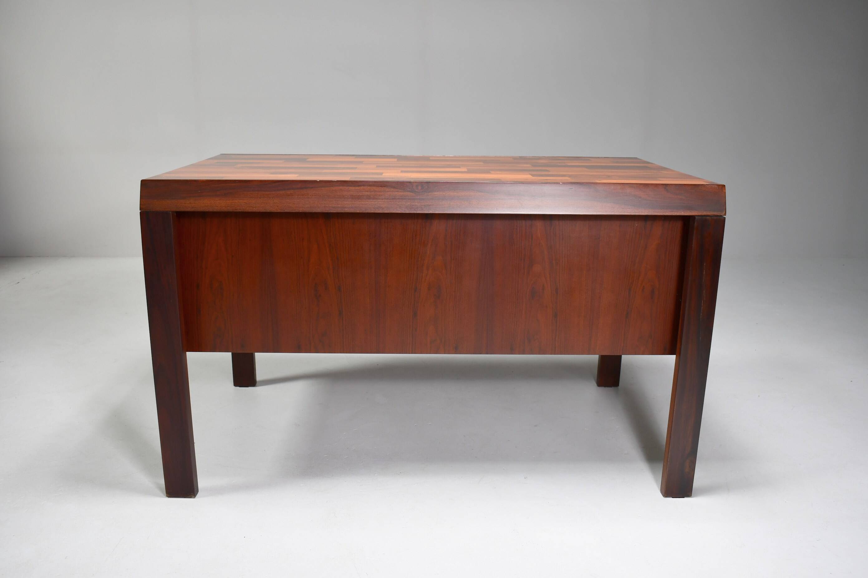 Rosewood desk by Jean Gillon for Italma. Brazil 1970s.