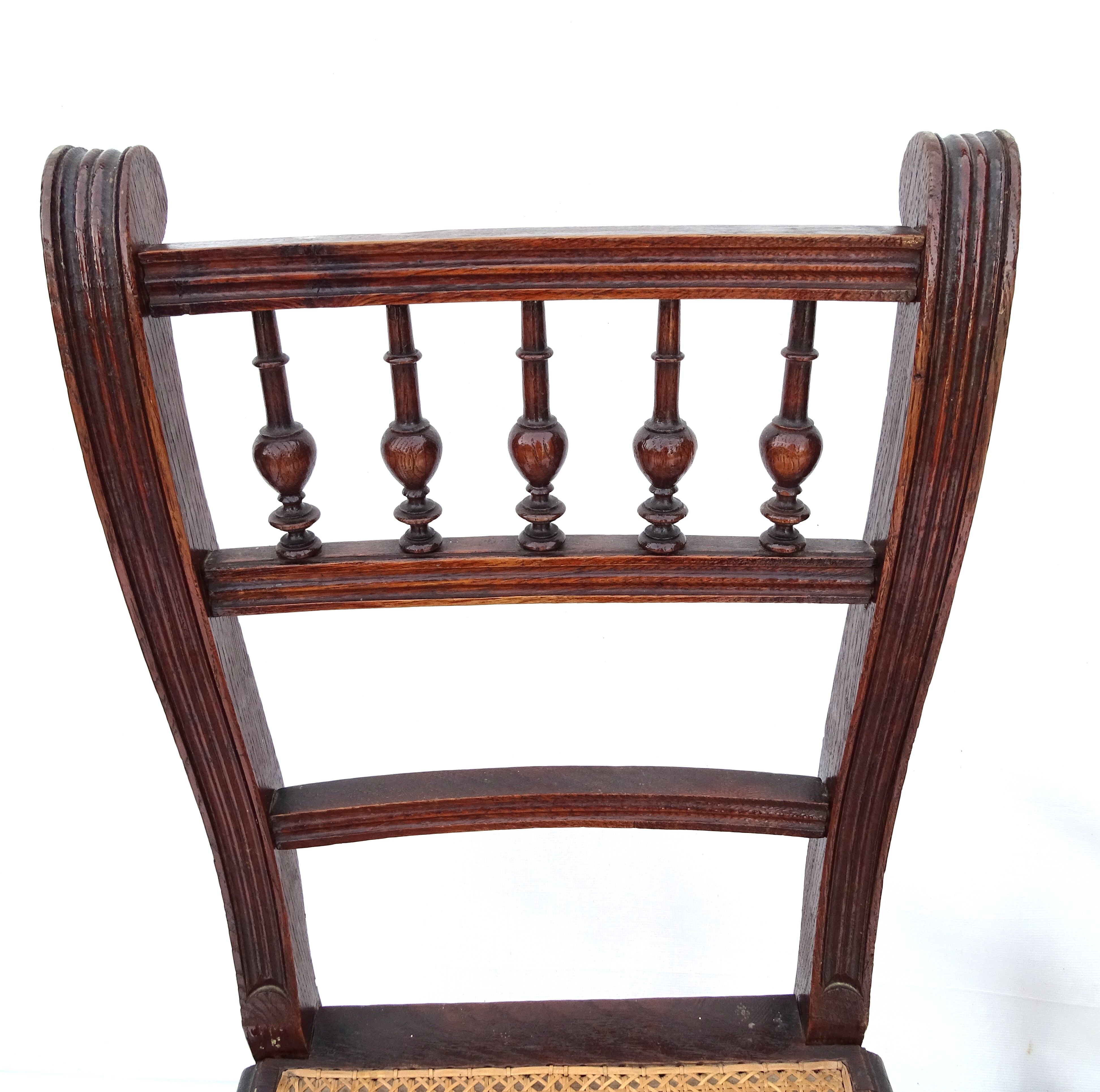 Set of 6 canned chairs