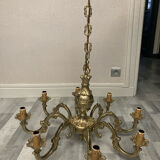 8-branch bronze chandelier