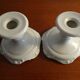 Pair of Limoges porcelain candle holders