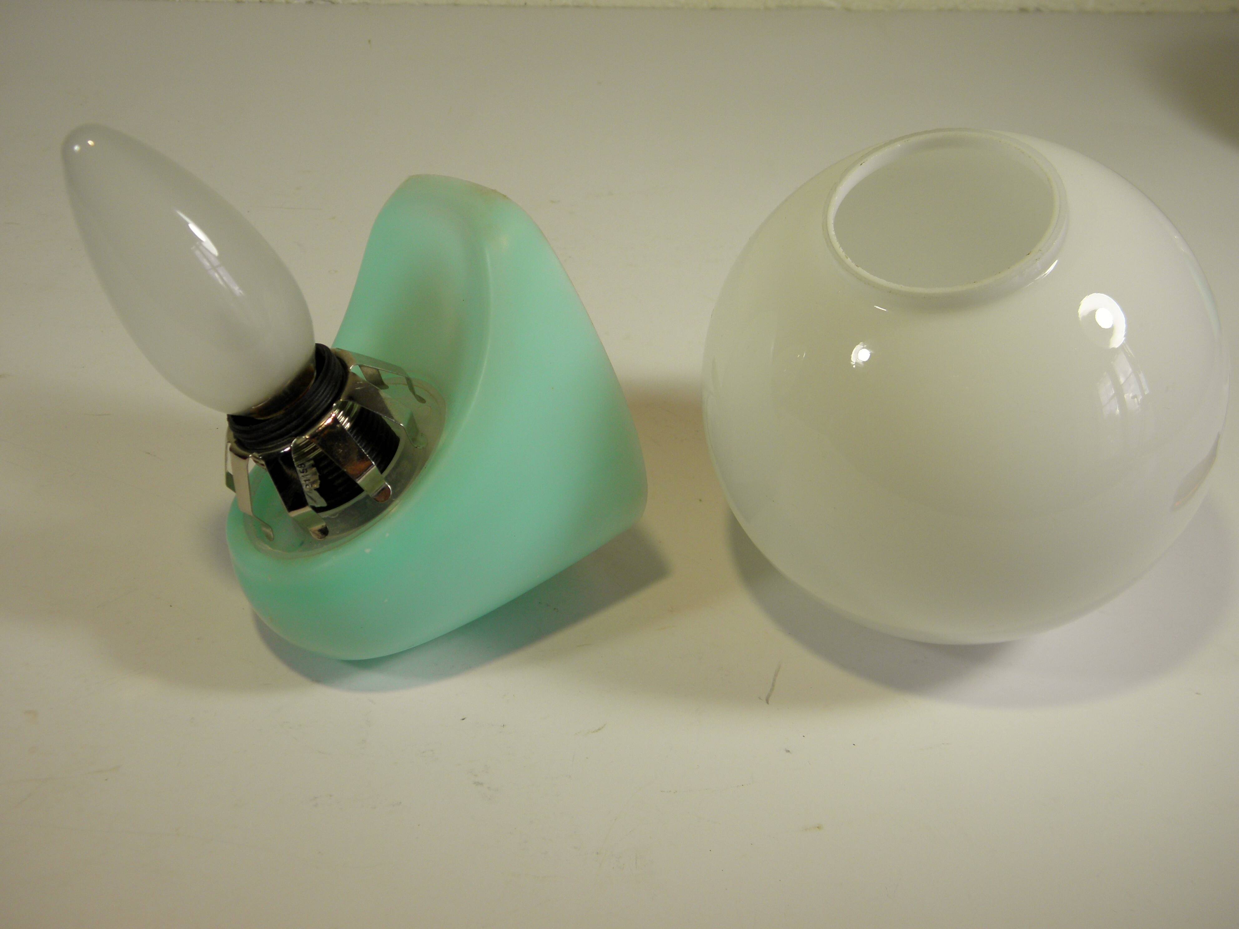 Pair of spherical wall lights - 1970s design