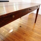 Oak farm table with 3 drawers