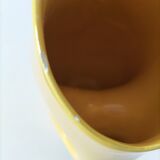 Vintage yellow sculptural pitcher 70s design