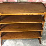 Service / storage furniture in solid walnut style Louis Philippe