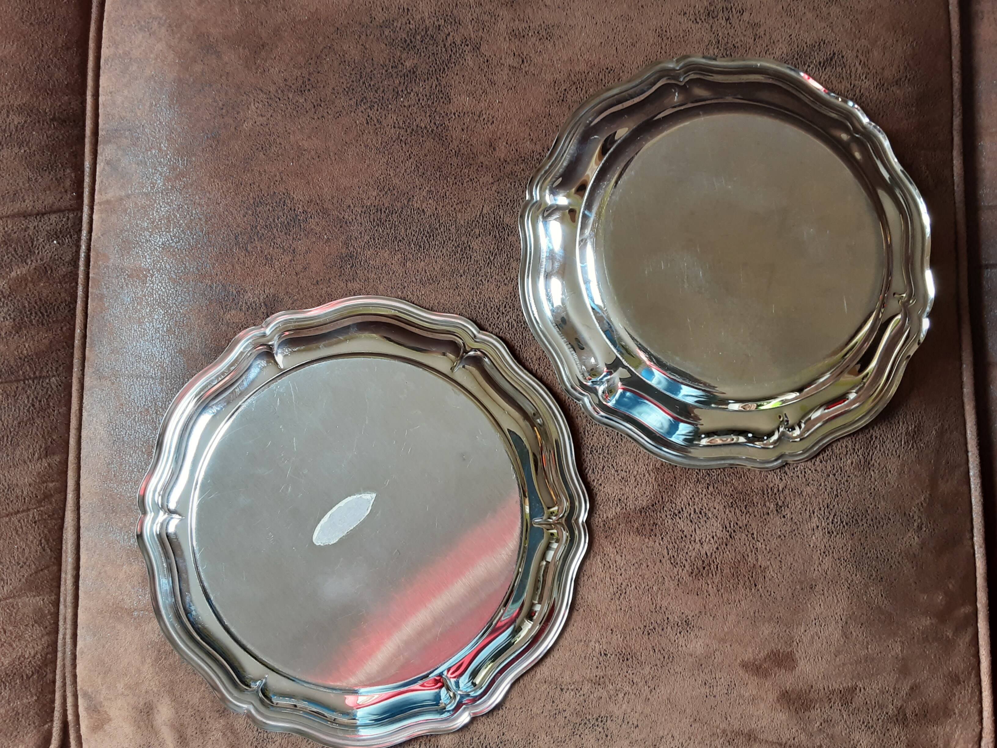 Lot de 2 plats inox  Jean Couzon