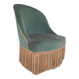 Fully upholstered chair called "toad"