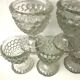 8 coquetiers en verre vintage