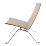 Vintage Danish PK22 Armchairs in Beige Canvas by Poul Kjaerholm, 1990s