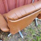4 fauteuisl cuir design 70's Sitag