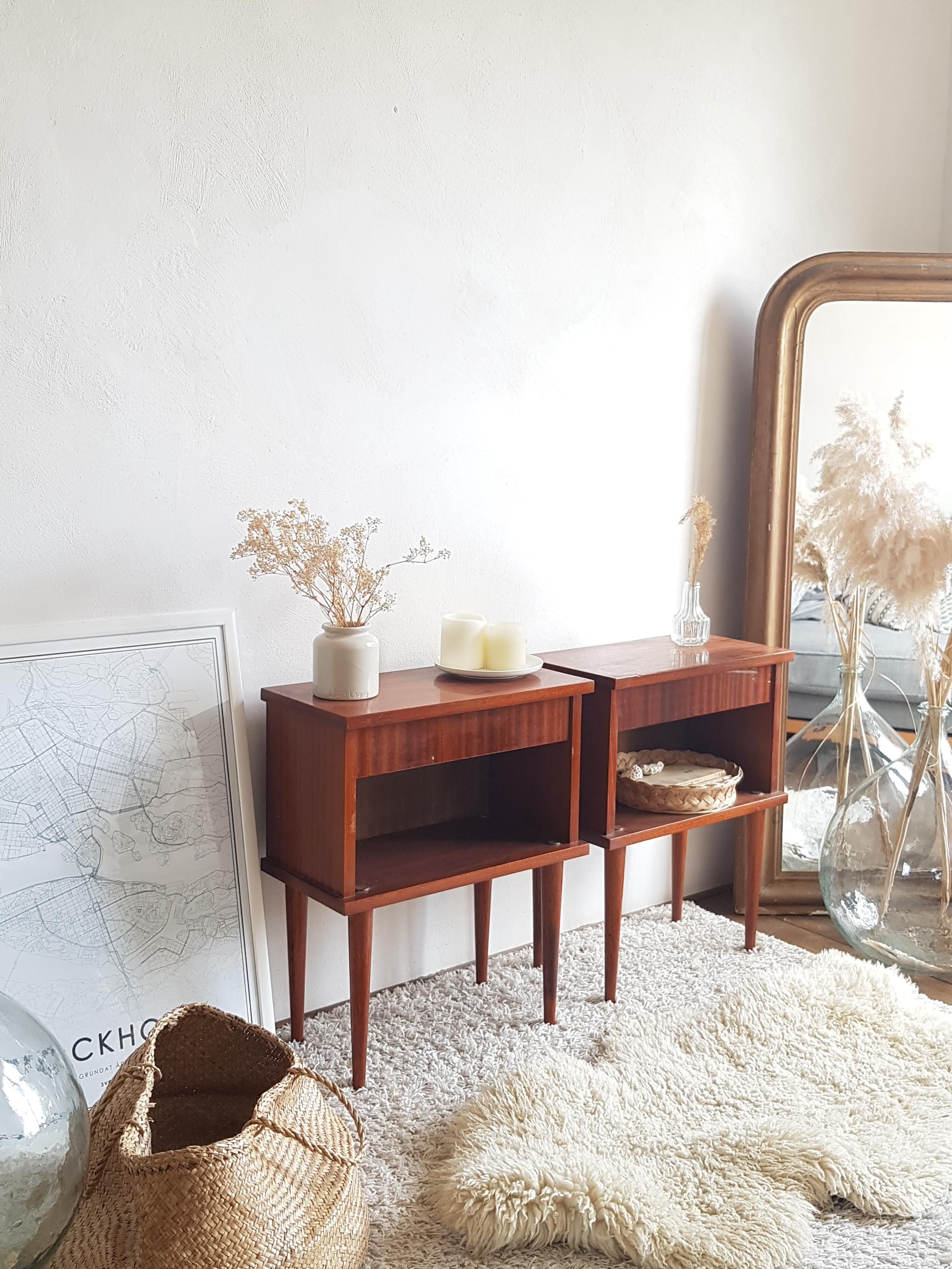 Pair of bedside tables circa 1960