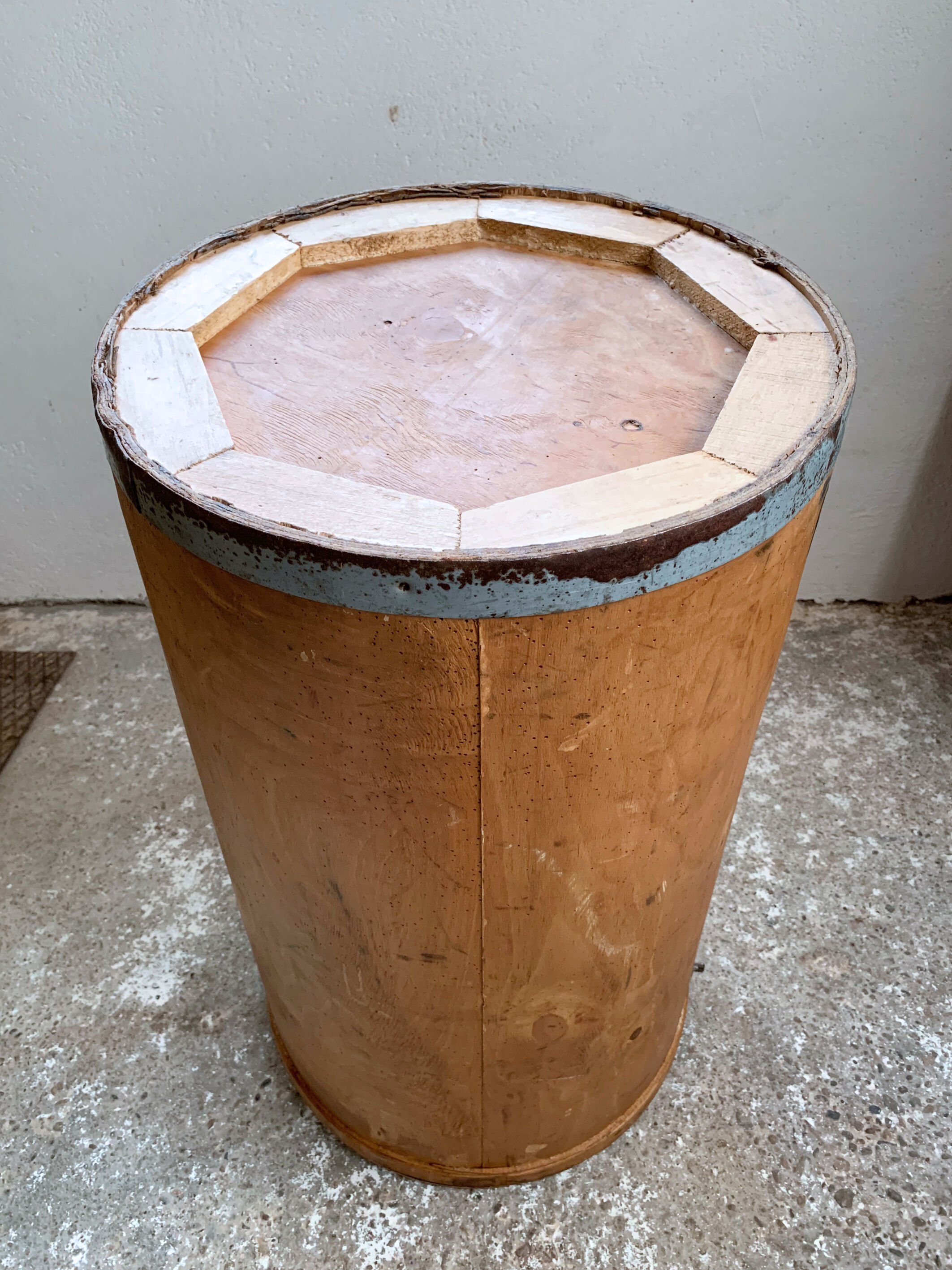 Old industrial transport barrel