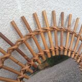 Rattan sun mirror 58x58cm