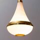 Lampadario a sospensione vetro opalino ottone anni ’50 vintage